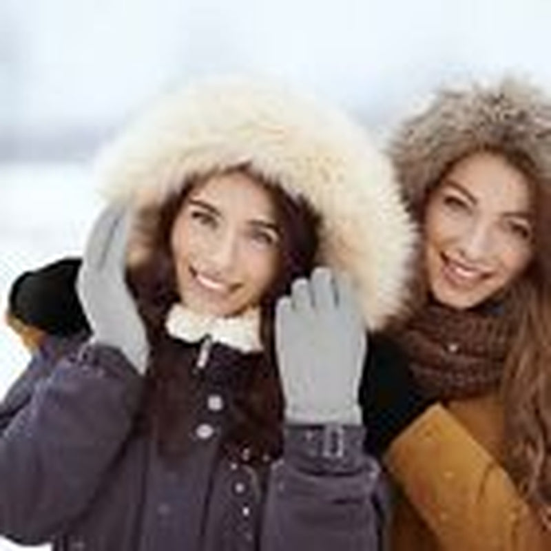 4 Pairs Womens Gloves for Cold Weather, Christmas Gifts Black, Red, Grey,Beige